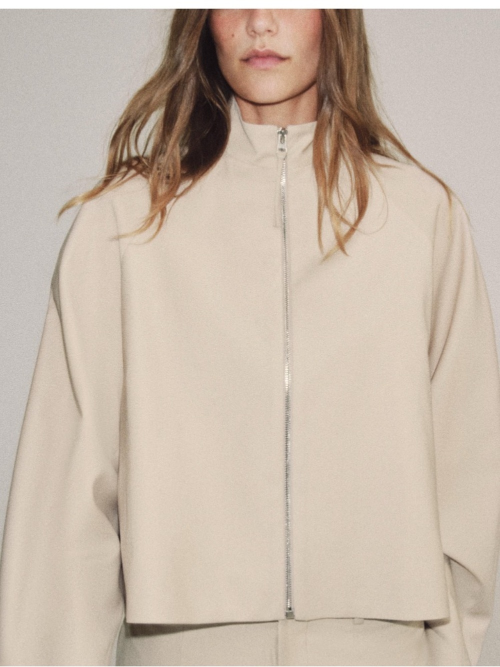 Zara Collection Zip-Front Bomber Jacket - Picture 2 of 2